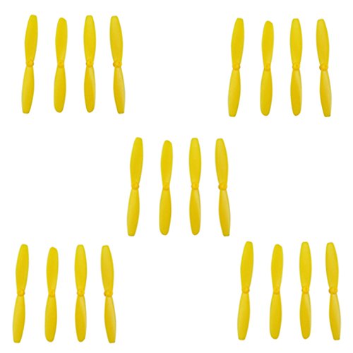 Amagogo Lot de 20 hélices résistantes en Plastique pour Quadricoptère Parrot Minis 3 Mambo Swing, Jaune