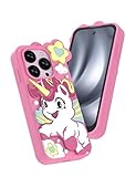 Teléfono inteligente para niños con funda de silicona de unicornio, Android 12, 4G LTE, SIM dual, seguimiento GPS, cámaras delanteras y traseras, móvil apto para niños con control parental, para niñas