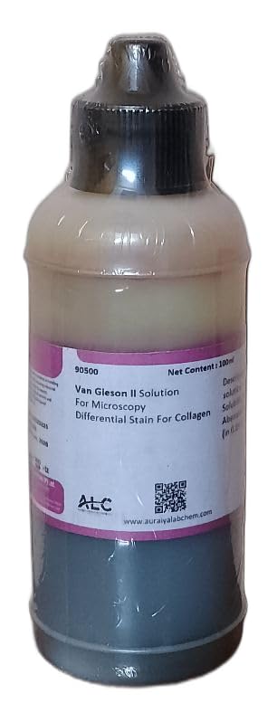 ALC Van Gieson II Solution for Microscopy, Differential Collagen Stain, Dark Red, 100ml Plastic Bottle, Laboratory Grade Chemical-image-48