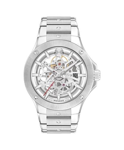 Movado S.E. Men’s Automatic Watch – 43.5 mm Stainless Steel, Bracelet, Self-Winding, Elegant Luxury Timepiece, Gift for Him
