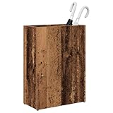 vidaXL Porte parapluie Bois ancien 40 x 20 x 55,5 cm Bois d'ingénierie, Mobilier pratique, Support moderne, Support rectangulaire, Rangement en bois, Organisateur d'entrée, Compartiment pour parapluie