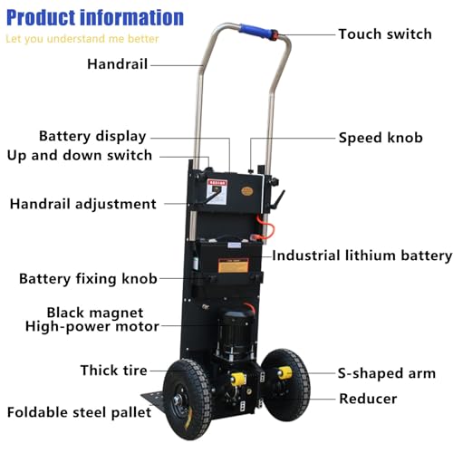 Carrito eléctrico de escaleras para carga máxima 440lb miniatura 2