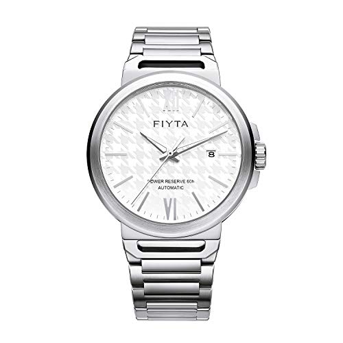 Montre automatique Fiyta Solo GA852000.WWW avec cadran blanc épuré et bracelet acier