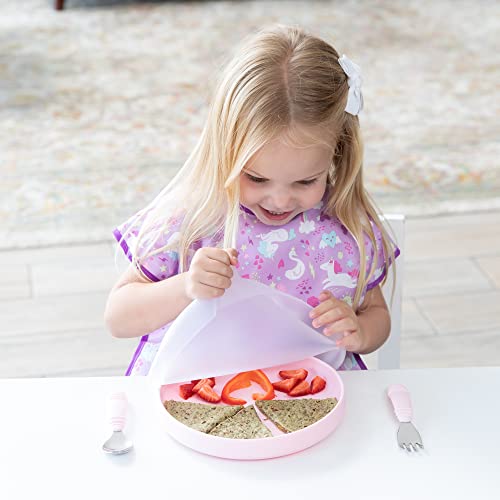 Bumkins Silicone Grip Dish, Suction Plate, Divided Plate, Baby Toddler Plate, Bpa Free, Microwave Dishwasher Safe – Red #TOP1