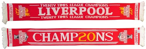Liverpool Supporters Twenty Times League Champions 2025 Commemorative Scarf