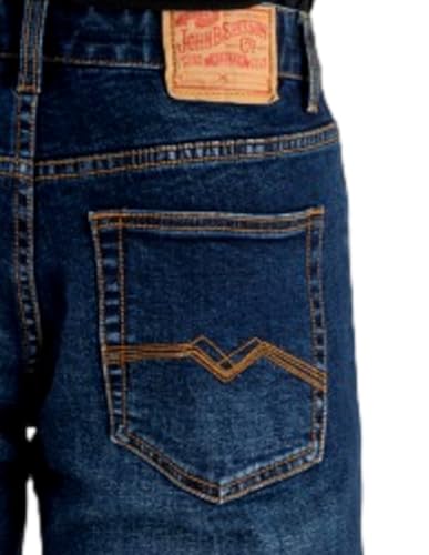 Blue Cotton Blend Mountain Rocker Jeans by Stetson4