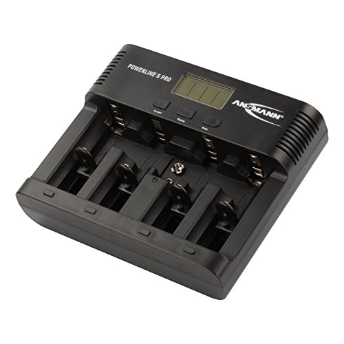 ANSMANN Universal Powerline 5 Pro AA AAA C D & 9 V Akku-Ladegerät für NiMh NiCd wiederaufladbare Batterien mit UK-, EU-, US- und AU-Stecker und LCD-Display, Schnellladegerät zum Laden und Entladen ANSMANN Universal Powerline 5 Pro AA AAA C D & 9 V Akku-Ladegerät für NiMh NiCd wiederaufladbare Batterien mit UK-, EU-, US- und AU-Stecker und LCD-Display, Schnellladegerät zum Laden und Entladen