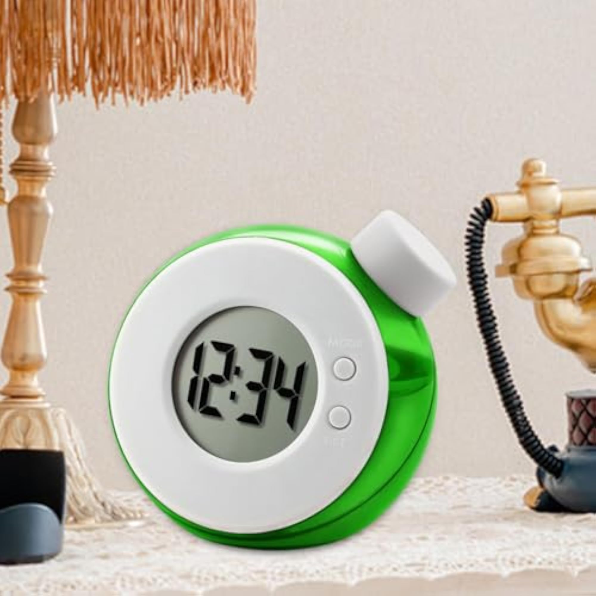 Retro Water Powered Clock for Bedside Decor