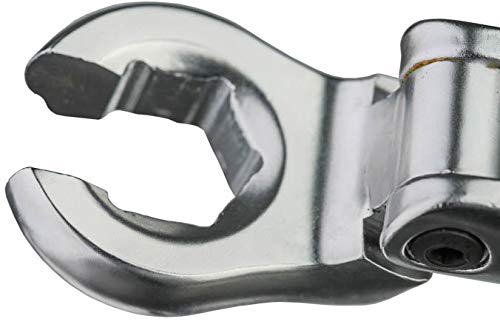 KING TONY 335116M Chrome Vanadium Steel 3/8" Drive 6 Point Flexible Crowfoot Socket Wrench, 73.5 mm Length, 16 mm Size, Pack of 6 - Image 3