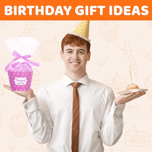 Image of HAPPYPOP Birthday Gifts Ideas for Women - January February March Birthday Socks in Pink