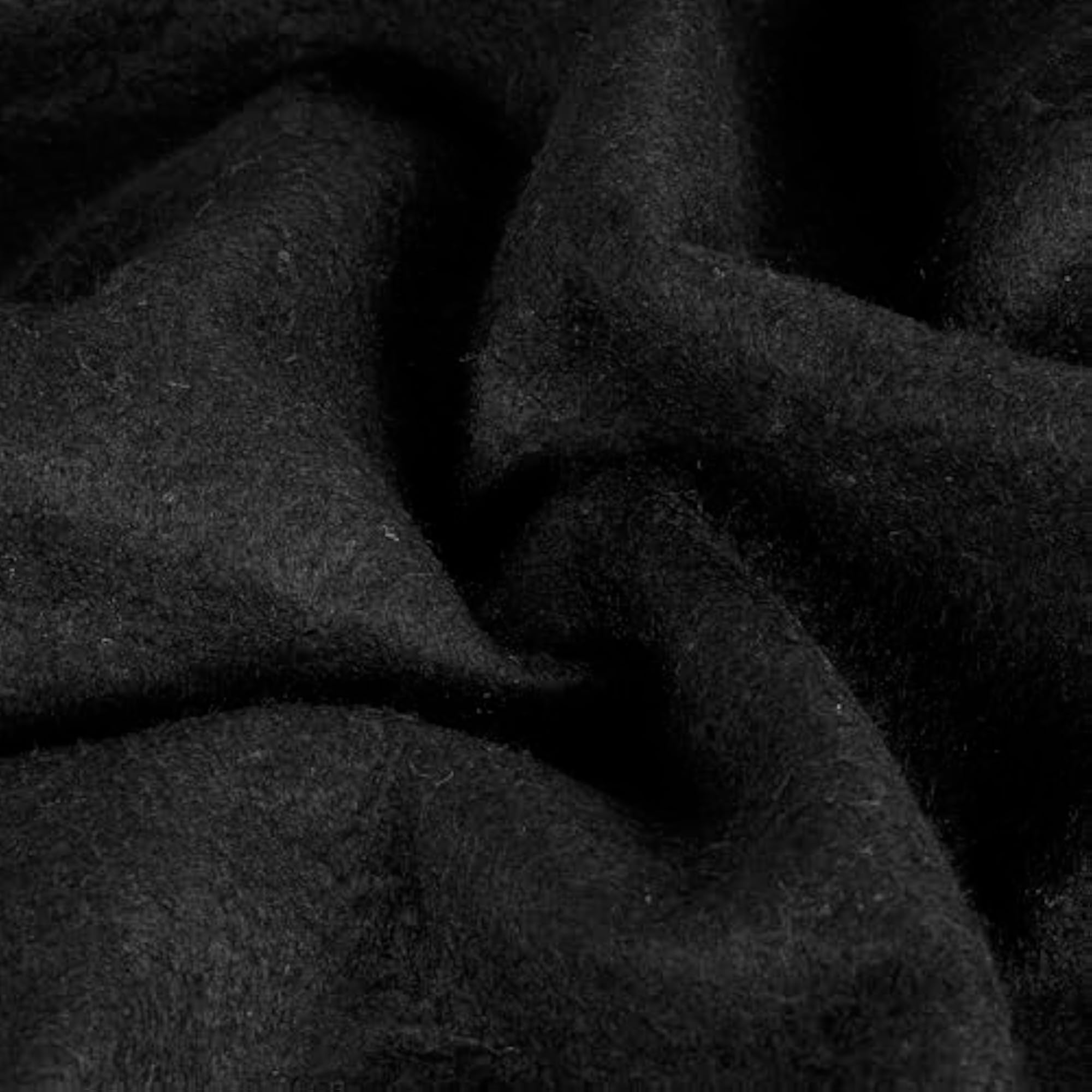 Plain Solid Acrylic Wool Blanket, Black