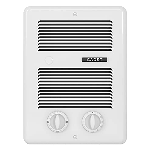 Cadet Com-Pak Bath Electric Wall Heater Complete Unit With Thermostat And Timer (Model: Cbc103Tw, Part: 65101), 3415 Btu, 240/120 Volt, 1000 Watt, White #TOP1