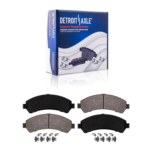 Image of Detroit Axle - 4WD Front Brake Kit for Chevrolet S10 Blazer GMC Jimmy | Sonoma Isuzu Hombre Olds Bravada, Drilled Slotted Disc Rotors and Ceramic Brake Pads Kit Replacement