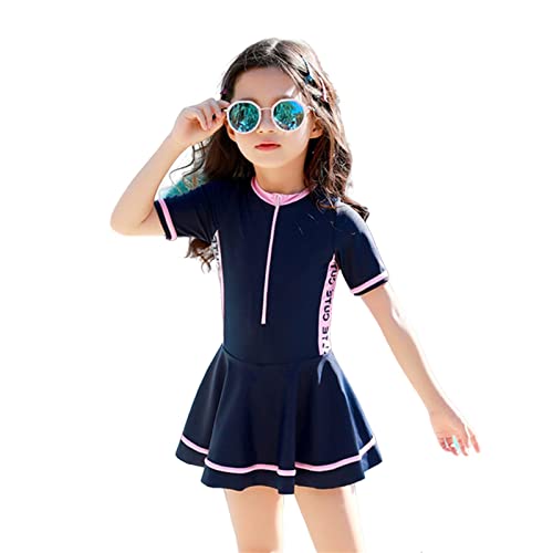Maillot de bain 1 pièce fille fermeture éclair résout le change difficile