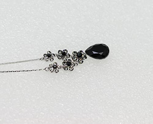 Image of Faship Gorgeous Rhinestone Crystal Floral Necklace Earrings Set