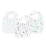 aden + anais エイデンアンドアネイ スナップビブ イヤーオブザホース うま 3枚 セット ビブ スタイ エプロン よだれかけ 赤ちゃん 干支 出産祝い 午 BBADABASNC30025