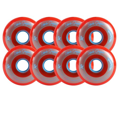 Labeda Roller Hockey Wheels Gripper Indoor X-Soft 74A Red 72mm - Set of 8