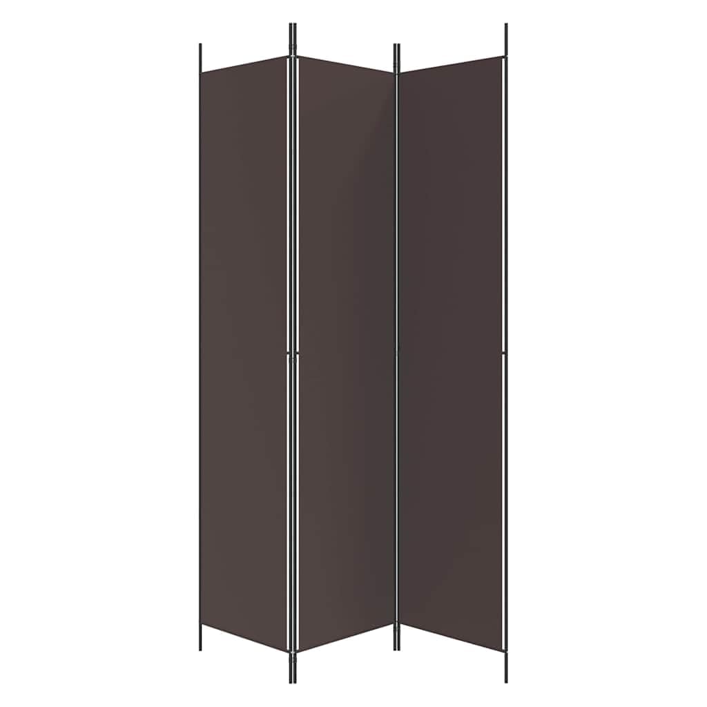 3-TLG. Paravent Braun Stoff 150x220 cm freistehend faltbar klappbar Raumteiler Sichtschutz Trennwand für Wohnzimmer Schlafzimmer Büro mit blickdichter Abtrennung und Privatsphäre