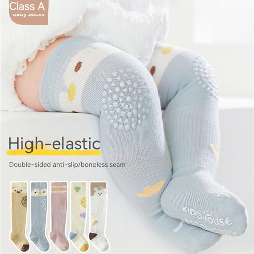 Toddler Baby Knee High Non-skid Socks Boy Girl Non Slip Socks Infant Crawling Stockings for Spring Summer Autumn4