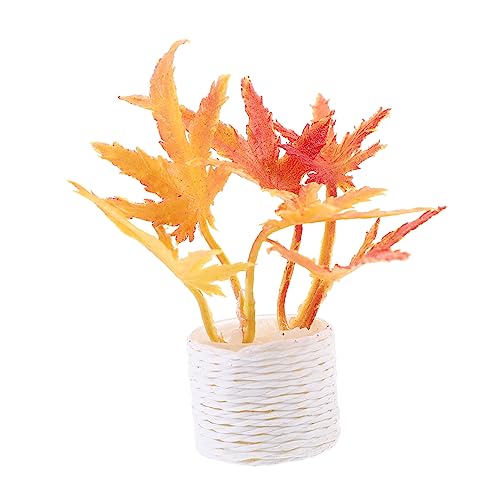 SUPVOX Plante Artificielle Miniature de Bonsai Érable Pot pour Décoration de Maison et Accessoire de Maison