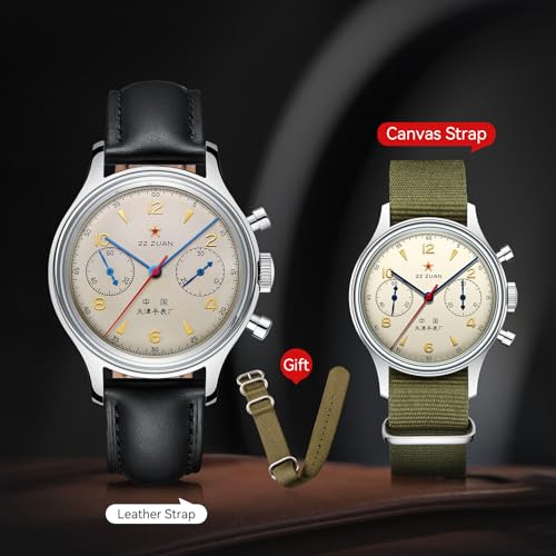 Image of SEA-GULL Men's Mechanical Wristwatch, Seagull 1963 Aviation Chronograph Pilot Mechanical Watch, Manual Winding, GD 1963 International Edition, ST1901
