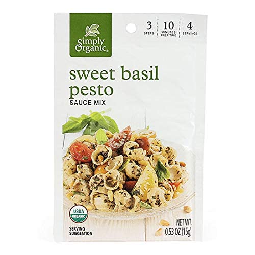 Simply Organic Mix Pesto Swt Basil Org, 0.53 Oz (Pack Of 12)