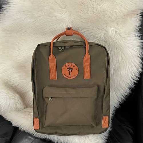 Coco Marketplace Laptop Backpack, Business, Slim Durable Laptops Backpack, Water Resistant College School Computer Bag Gifts For Men & Women Fits 14 Inch Notebook, Army Green #TOP3