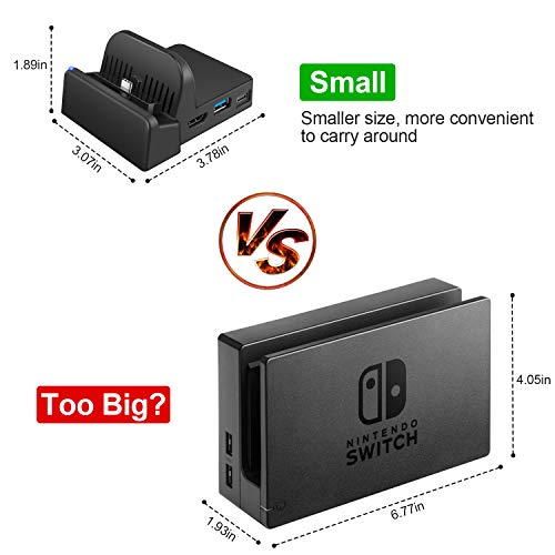 TV Dock Docking Station for Nintendo Switch/Nintendo Switch OLED Model, 4K/1080P HDMI Travel TV Adapter Portable… - Image 6