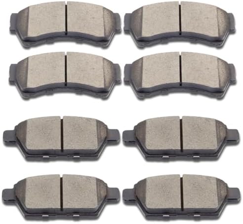 Ceramic Brake Pad Set 8pcs – Front & Rear D1181/D1087 For 2006-2010 Jeep Commander, 2005-2010 Grand Cherokee