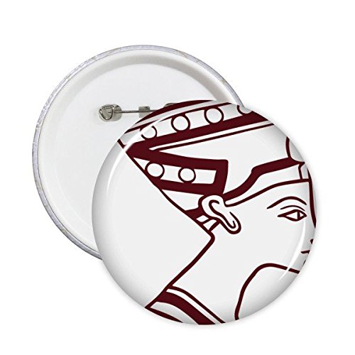 Broches Égypte culture illustration fresque, finitions graphiques noires et blanches