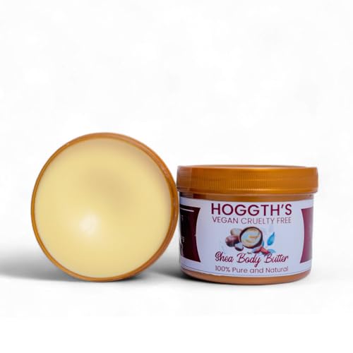 HOGGTH Natural Organic Moisturizers- 100% Pure Grade-A African Shea Body Butter- Suitable for Whipping, DIY Skin Care & Self Care - For Face,Body and Hair.