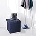 Seville Classics Cushioned Fabric Ottoman Hidden Storage Chest Footrest Chair, Padded Seat for Bedroom, Dorm, Loft, Living Room, Entryway, Hallway, Midnight Blue, 15.7