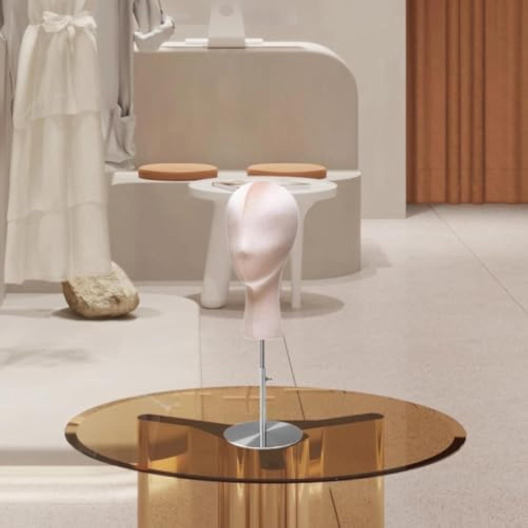 Stable Mannequin Head Model for Hat Display, Pink