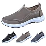 Herren Sneaker Ohne Schnürung Gewebt Orthopädische Schuhe Sommer Leicht Walkingschuhe Flache Sohle Weicher Sohle Trekkingschuhe Leichtgewichts Komfortschuhe Atmungsaktiv Bequem Laufschuhe