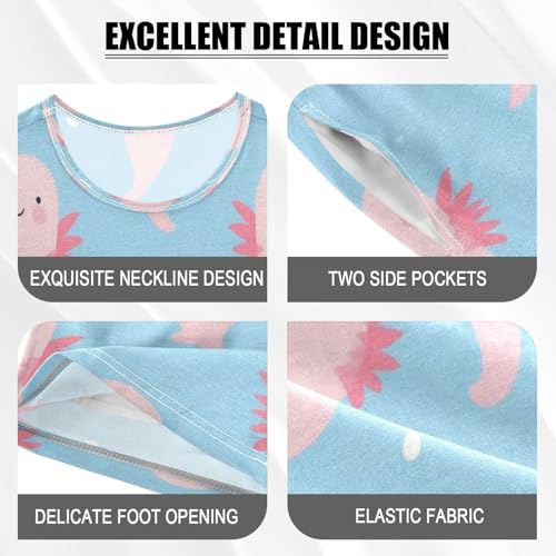 Pajama Sets Short Sleeve Cute Pink Ghosts Pattern Soft Cotton Summer Sleepwear 2 Piece PJS Size 5-14T3