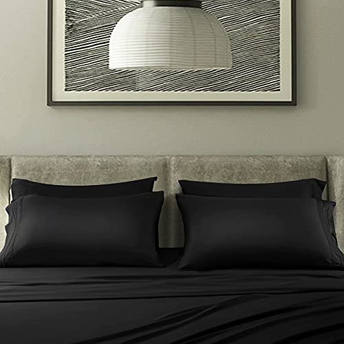 image for Shilucheng 6PC 100% Pure Egyptian Cotton Sheets Set,King Size Cooling 