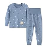 100% Organic Cotton Baby Boys Girls Pajamas Set Long Sleeve Sleepwear(3M-5T)