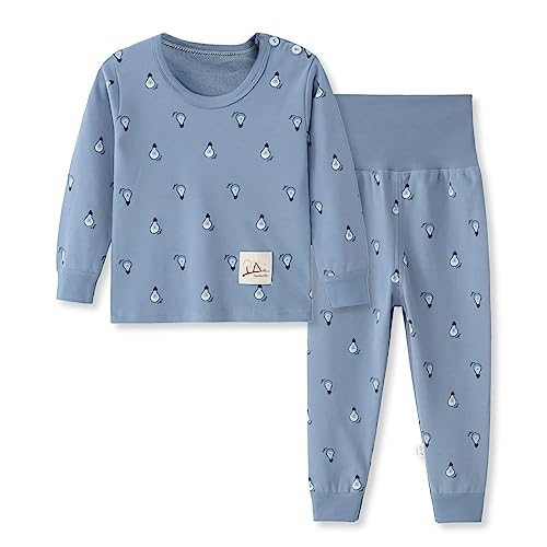 Image of YANWANG 100% Cotton Baby Boys Girls Pajamas Set Long Sleeve Sleepwear