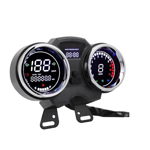 Compteur de vitesse moto avec tachymètre et tableau de bord numérique complet