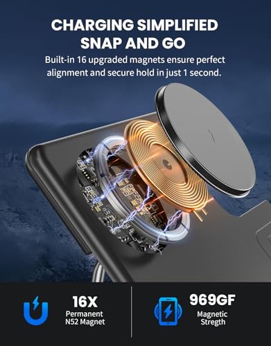Image of 3 in 1 Wireless Charger Stand for Magsafe: 𝟮𝟬𝟮𝟰 𝗡𝗲𝘄 Charging Station for iPhone 15 /14 /13 /12 Series - Magnetic Phone Pad for Apple Watch Ultra 2 /Series 9 /8 /7 /6 /5 /4 /3 /2 /SE, AirPods Pro 3rd /2nd