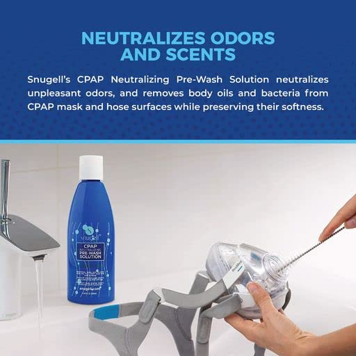 CPAP Soap Cleaner by Snugell - Neutralizing Pre-wash Solution | Pack of 3 Bottles | 8.4 oz Each | Fresh Citrus Scent | Fragrance That Neutralize Odors and Removes Body Oils from CPAP Mask