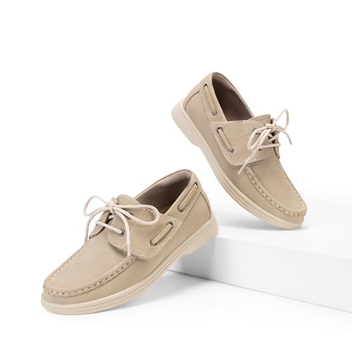 Image of DREAM PAIRS Boy's Loafers Boat Dress Shoes | Classic Moccasin Toe Comfortable Kids Toddler Formal School Slip on Casual Wear