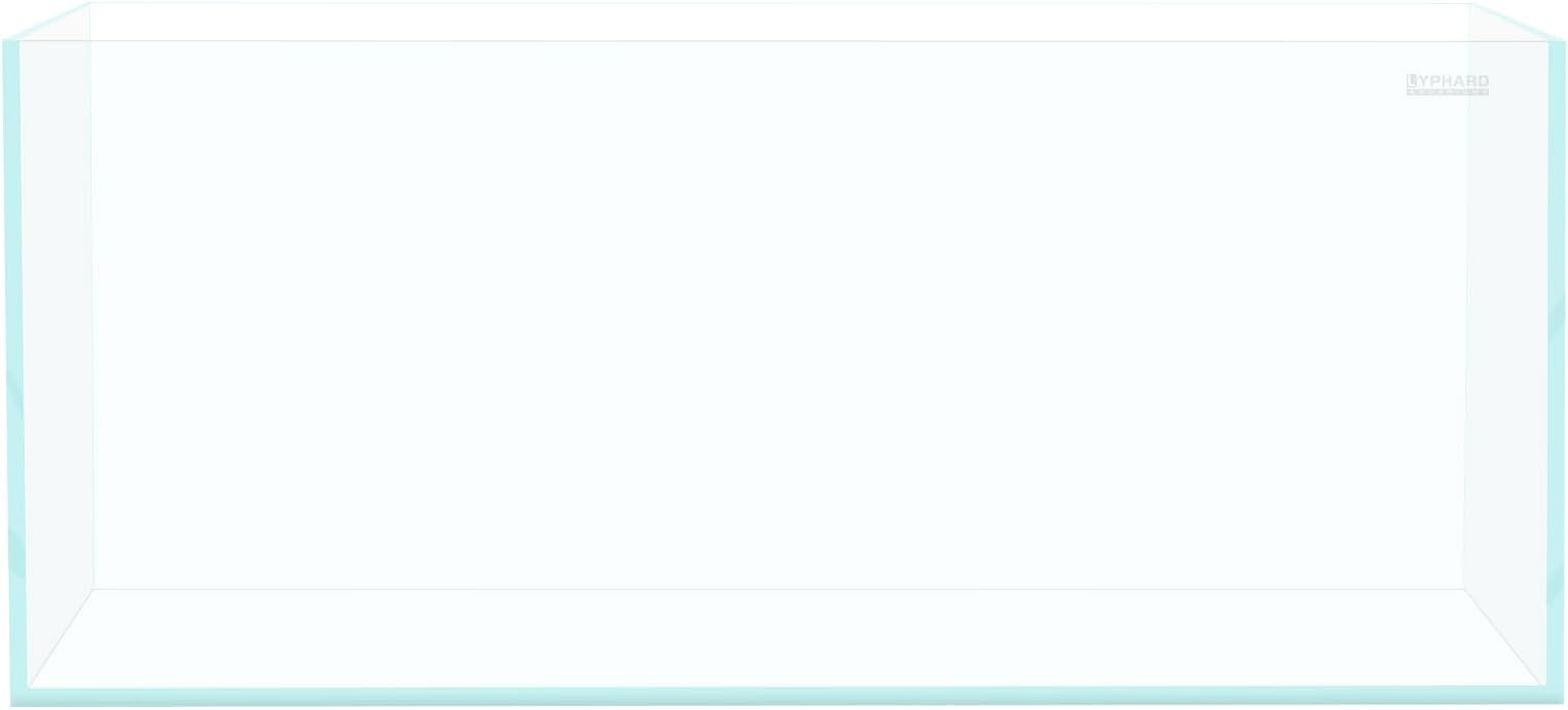 48 Gallon Rimless Aquarium, Ultra Clear Low Iron Long Fish Tank, L35.4×W17.7×H17.7 Glass Thickness 10mm with EVA Foam Leveling Mat