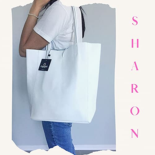 Sac cabas SHARON en cuir véritable à double poignée - 5
