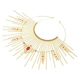 DOITOOL Diadema de Aro Solar Gótica Amarilla para Fiesta, Tocado Femenino para Concurso y Banquete, Accesorio Cabello de Mujer y Niña, Diseño Ligero y Fácil de Colocar