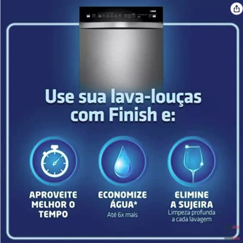 Kit Finish Lava Louças Secante Abrilhantador E Sabão Em Pó
