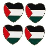 OHPHCALL 4 Stück Palästina Flaggen Broschen aus Langlebiger Modische Kleidung Anstecknadeln für Sportveranstaltungen Dekorative Accessoires Vielseitig Tragbar Solidaritäts und Geschenkset