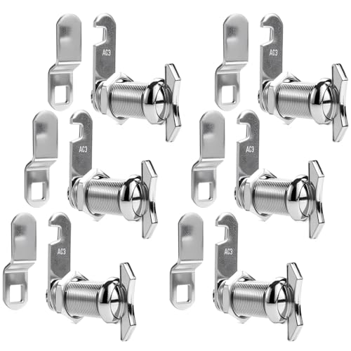 WOOCH 1-1/8 Thumb Operated Offset Cam Lock RV Compartment Latch Non-Locking Thumb Turn for RV Compartment Camper Storage Door (6 Pack)
