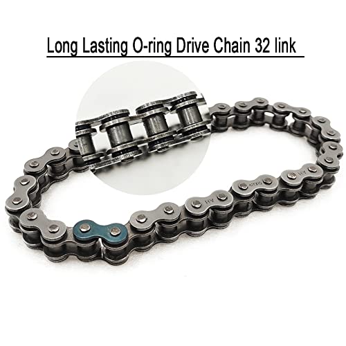 Qymoto Kt196 O-Ring Chain Go Kart Chain 420 Ro-32 Link, Sealed Roller Chain For Coleman Powersports 196Cc Go Kart Parts #TOP1