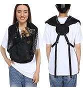 MABOZOO Mesh Pet Sling Carrier for Small Dog, Double Shoulder Strap Dog Carrier Sling Hands Free ...
